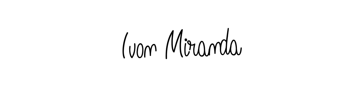 Best and Professional Signature Style for Ivon Miranda. Angelique-Rose-font-FFP Best Signature Style Collection. Ivon Miranda signature style 5 images and pictures png