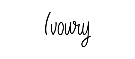 Looking for an artistic signature for Ivoury? The Angelique-Rose-font-FFP calligraphy style gives a sophisticated flow suitable for business cards and emails. Ivoury signature style 5 images and pictures png