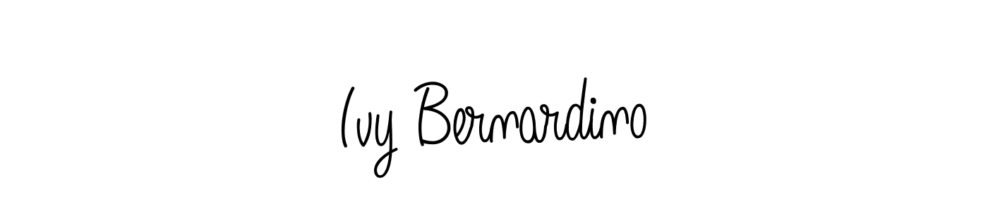 The best way (Angelique-Rose-font-FFP) to make a short signature is to pick only two or three words in your name. The name Ivy Bernardino include a total of six letters. For converting this name. Ivy Bernardino signature style 5 images and pictures png