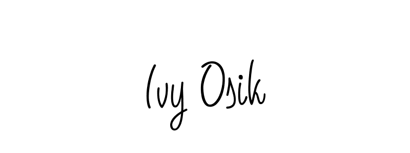 Make a beautiful signature design for name Ivy Osik. With this signature (Angelique-Rose-font-FFP) style, you can create a handwritten signature for free. Ivy Osik signature style 5 images and pictures png
