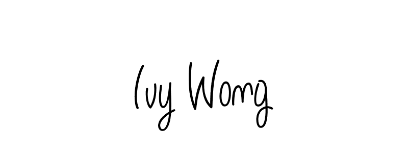 The best way (Angelique-Rose-font-FFP) to make a short signature is to pick only two or three words in your name. The name Ivy Wong include a total of six letters. For converting this name. Ivy Wong signature style 5 images and pictures png