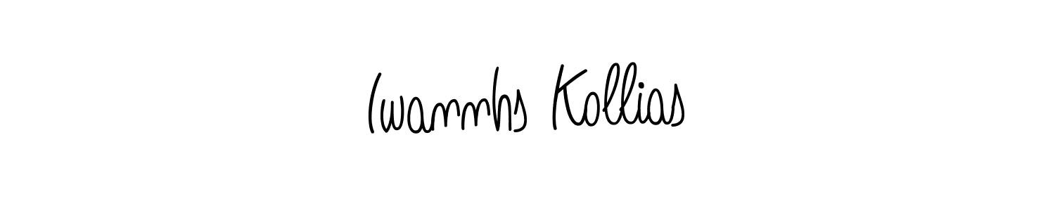 Make a beautiful signature design for name Iwannhs Kollias. With this signature (Angelique-Rose-font-FFP) style, you can create a handwritten signature for free. Iwannhs Kollias signature style 5 images and pictures png