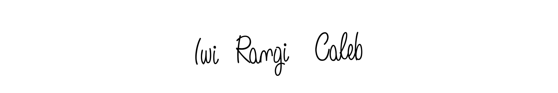 How to Draw Iwi  Rangi   Caleb signature style? Angelique-Rose-font-FFP is a latest design signature styles for name Iwi  Rangi   Caleb. Iwi  Rangi   Caleb signature style 5 images and pictures png