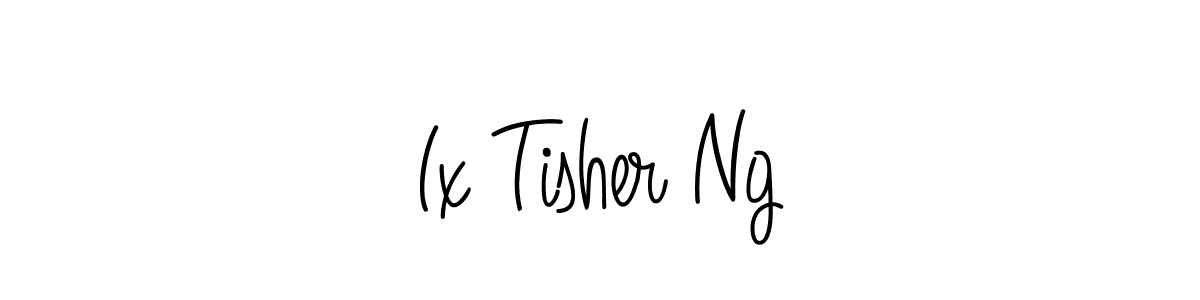 Make a beautiful signature design for name Ix Tisher Ng. With this signature (Angelique-Rose-font-FFP) style, you can create a handwritten signature for free. Ix Tisher Ng signature style 5 images and pictures png