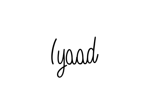 The best way (Angelique-Rose-font-FFP) to make a short signature is to pick only two or three words in your name. The name Iyaad include a total of six letters. For converting this name. Iyaad signature style 5 images and pictures png