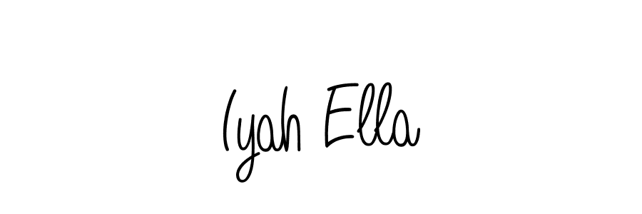 How to Draw Iyah Ella signature style? Angelique-Rose-font-FFP is a latest design signature styles for name Iyah Ella. Iyah Ella signature style 5 images and pictures png