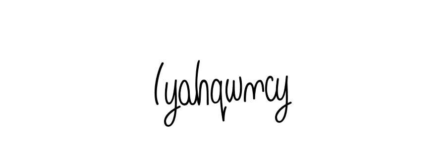 Iyahqwncy stylish signature style. Best Handwritten Sign (Angelique-Rose-font-FFP) for my name. Handwritten Signature Collection Ideas for my name Iyahqwncy. Iyahqwncy signature style 5 images and pictures png