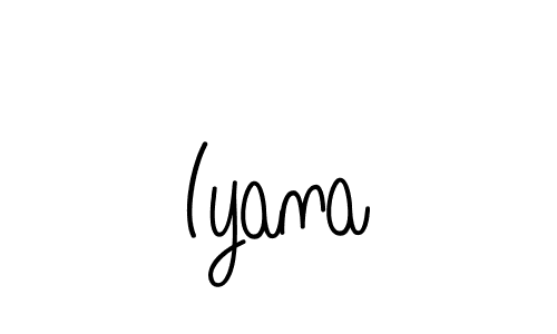 Make a beautiful signature design for name Iyana. With this signature (Angelique-Rose-font-FFP) style, you can create a handwritten signature for free. Iyana signature style 5 images and pictures png