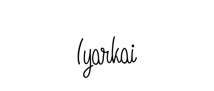 You should practise on your own different ways (Angelique-Rose-font-FFP) to write your name (Iyarkai) in signature. don't let someone else do it for you. Iyarkai signature style 5 images and pictures png