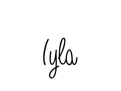 if you are searching for the best signature style for your name Iyla. so please give up your signature search. here we have designed multiple signature styles  using Angelique-Rose-font-FFP. Iyla signature style 5 images and pictures png