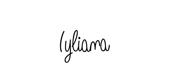 How to make Iyliana name signature. Use Angelique-Rose-font-FFP style for creating short signs online. This is the latest handwritten sign. Iyliana signature style 5 images and pictures png