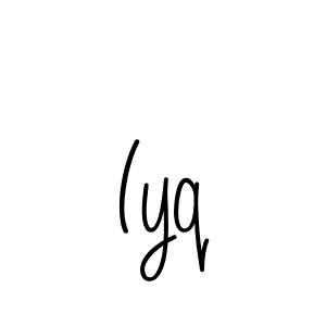 How to make Iyq signature? Angelique-Rose-font-FFP is a professional autograph style. Create handwritten signature for Iyq name. Iyq signature style 5 images and pictures png