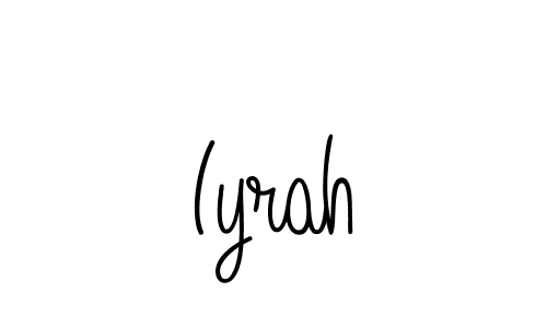 Iyrah stylish signature style. Best Handwritten Sign (Angelique-Rose-font-FFP) for my name. Handwritten Signature Collection Ideas for my name Iyrah. Iyrah signature style 5 images and pictures png