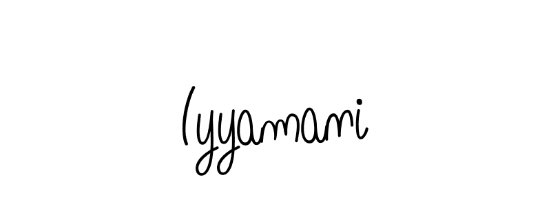 Make a beautiful signature design for name Iyyamani. With this signature (Angelique-Rose-font-FFP) style, you can create a handwritten signature for free. Iyyamani signature style 5 images and pictures png