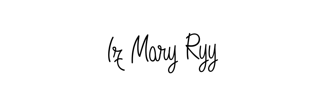 Design your own signature with our free online signature maker. With this signature software, you can create a handwritten (Angelique-Rose-font-FFP) signature for name Iz Mary Ryy. Iz Mary Ryy signature style 5 images and pictures png