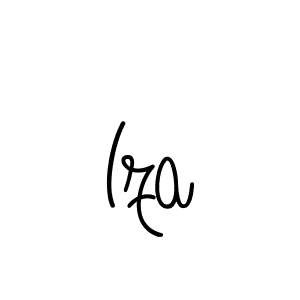 How to make Iza signature? Angelique-Rose-font-FFP is a professional autograph style. Create handwritten signature for Iza name. Iza signature style 5 images and pictures png