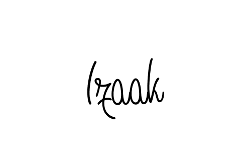 Izaak stylish signature style. Best Handwritten Sign (Angelique-Rose-font-FFP) for my name. Handwritten Signature Collection Ideas for my name Izaak. Izaak signature style 5 images and pictures png