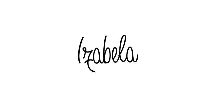 Izabela stylish signature style. Best Handwritten Sign (Angelique-Rose-font-FFP) for my name. Handwritten Signature Collection Ideas for my name Izabela. Izabela signature style 5 images and pictures png