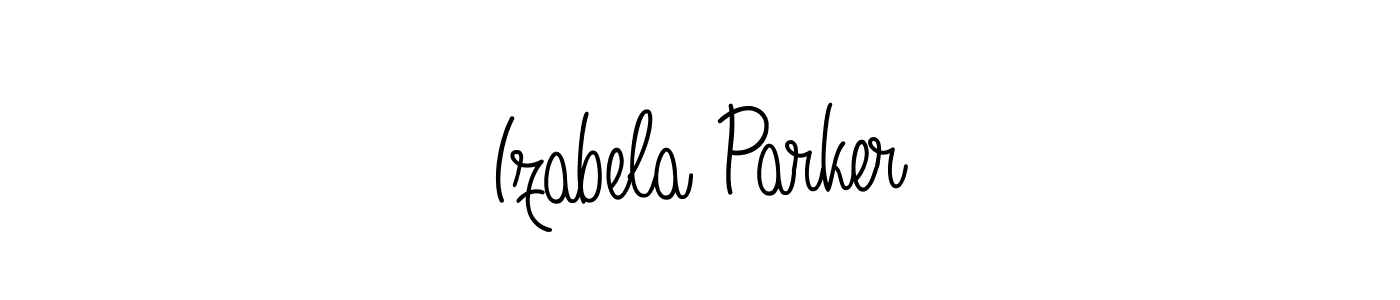 Use a signature maker to create a handwritten signature online. With this signature software, you can design (Angelique-Rose-font-FFP) your own signature for name Izabela Parker. Izabela Parker signature style 5 images and pictures png