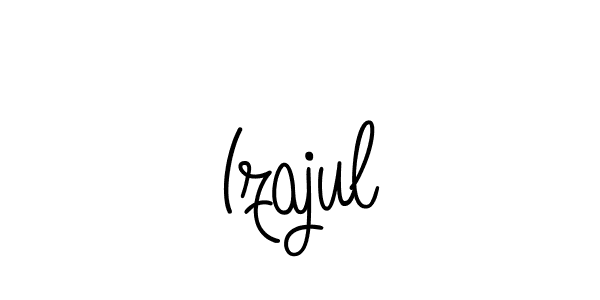 Make a beautiful signature design for name Izajul. With this signature (Angelique-Rose-font-FFP) style, you can create a handwritten signature for free. Izajul signature style 5 images and pictures png