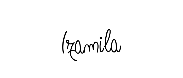 Design your own signature with our free online signature maker. With this signature software, you can create a handwritten (Angelique-Rose-font-FFP) signature for name Izamila. Izamila signature style 5 images and pictures png