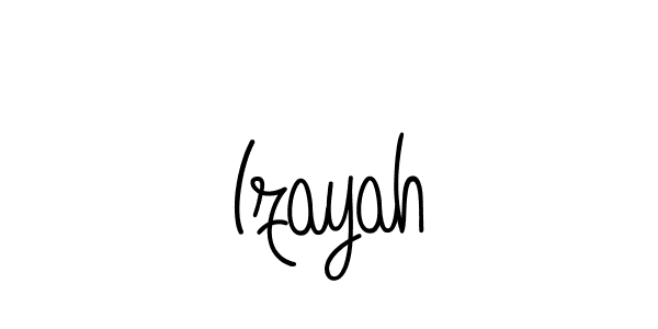 Use a signature maker to create a handwritten signature online. With this signature software, you can design (Angelique-Rose-font-FFP) your own signature for name Izayah. Izayah signature style 5 images and pictures png