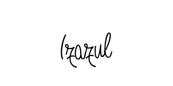 The best way (Angelique-Rose-font-FFP) to make a short signature is to pick only two or three words in your name. The name Izazul include a total of six letters. For converting this name. Izazul signature style 5 images and pictures png