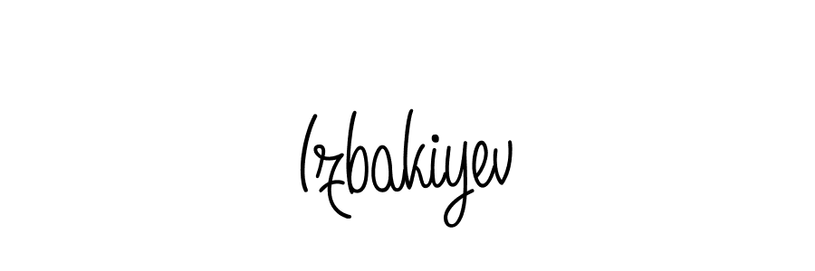 if you are searching for the best signature style for your name Izbakiyev. so please give up your signature search. here we have designed multiple signature styles  using Angelique-Rose-font-FFP. Izbakiyev signature style 5 images and pictures png