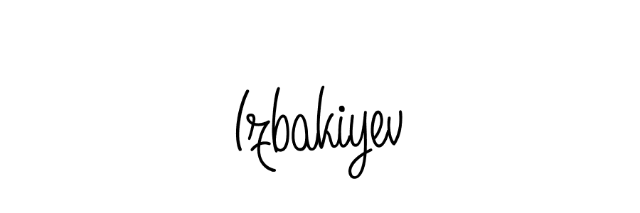 How to make Izbakiyev name signature. Use Angelique-Rose-font-FFP style for creating short signs online. This is the latest handwritten sign. Izbakiyev signature style 5 images and pictures png