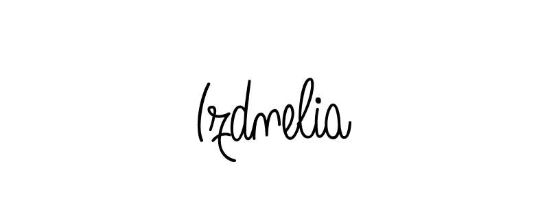 You should practise on your own different ways (Angelique-Rose-font-FFP) to write your name (Izdnelia) in signature. don't let someone else do it for you. Izdnelia signature style 5 images and pictures png