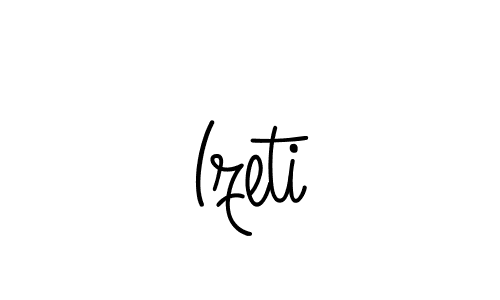 How to make Izeti name signature. Use Angelique-Rose-font-FFP style for creating short signs online. This is the latest handwritten sign. Izeti signature style 5 images and pictures png