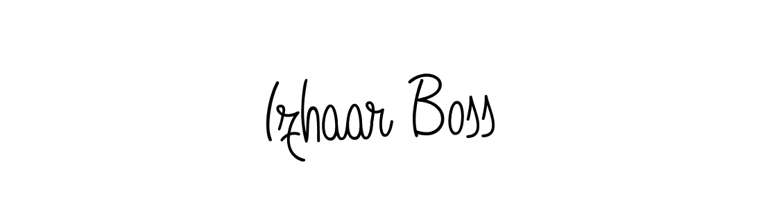 Use a signature maker to create a handwritten signature online. With this signature software, you can design (Angelique-Rose-font-FFP) your own signature for name Izhaar Boss. Izhaar Boss signature style 5 images and pictures png