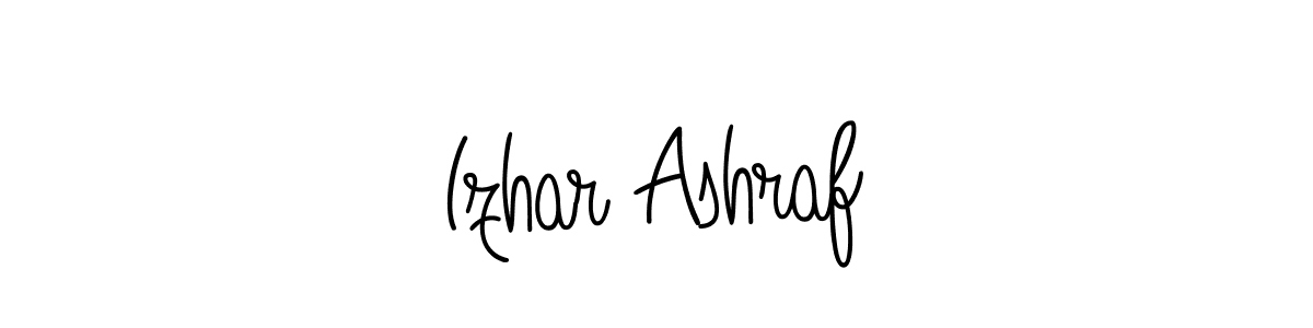 Use a signature maker to create a handwritten signature online. With this signature software, you can design (Angelique-Rose-font-FFP) your own signature for name Izhar Ashraf. Izhar Ashraf signature style 5 images and pictures png