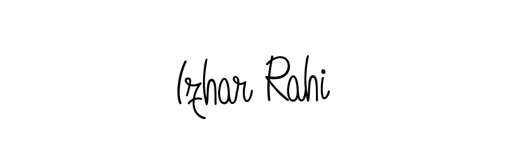 Make a beautiful signature design for name Izhar Rahi. With this signature (Angelique-Rose-font-FFP) style, you can create a handwritten signature for free. Izhar Rahi signature style 5 images and pictures png