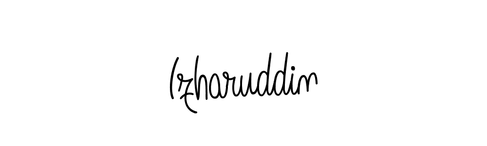 Izharuddin stylish signature style. Best Handwritten Sign (Angelique-Rose-font-FFP) for my name. Handwritten Signature Collection Ideas for my name Izharuddin. Izharuddin signature style 5 images and pictures png