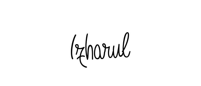 How to Draw Izharul signature style? Angelique-Rose-font-FFP is a latest design signature styles for name Izharul. Izharul signature style 5 images and pictures png
