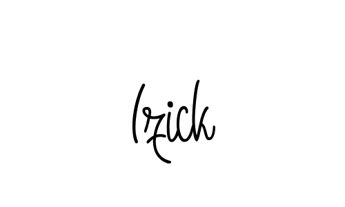 Use a signature maker to create a handwritten signature online. With this signature software, you can design (Angelique-Rose-font-FFP) your own signature for name Izick. Izick signature style 5 images and pictures png