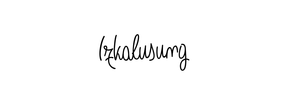 How to make Izkalusung name signature. Use Angelique-Rose-font-FFP style for creating short signs online. This is the latest handwritten sign. Izkalusung signature style 5 images and pictures png