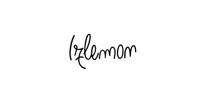 How to make Izlemon name signature. Use Angelique-Rose-font-FFP style for creating short signs online. This is the latest handwritten sign. Izlemon signature style 5 images and pictures png