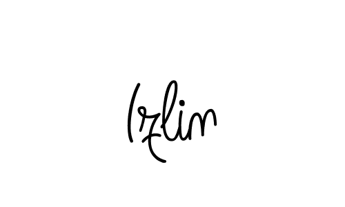Izlin stylish signature style. Best Handwritten Sign (Angelique-Rose-font-FFP) for my name. Handwritten Signature Collection Ideas for my name Izlin. Izlin signature style 5 images and pictures png