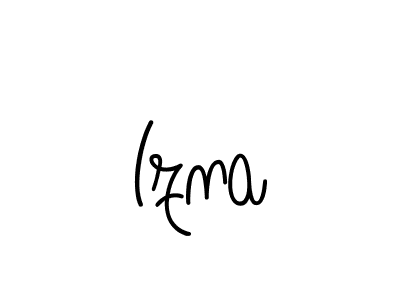 Design your own signature with our free online signature maker. With this signature software, you can create a handwritten (Angelique-Rose-font-FFP) signature for name Izna. Izna signature style 5 images and pictures png