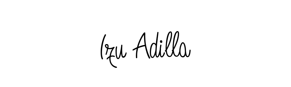 Angelique-Rose-font-FFP is a professional signature style that is perfect for those who want to add a touch of class to their signature. It is also a great choice for those who want to make their signature more unique. Get Izu Adilla name to fancy signature for free. Izu Adilla signature style 5 images and pictures png