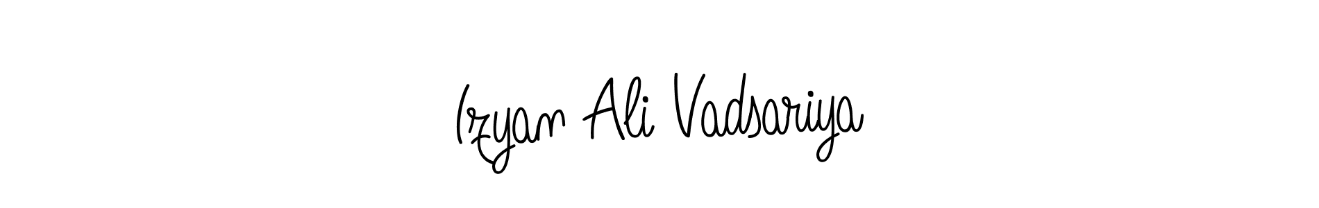 Angelique-Rose-font-FFP is a professional signature style that is perfect for those who want to add a touch of class to their signature. It is also a great choice for those who want to make their signature more unique. Get Izyan Ali Vadsariya name to fancy signature for free. Izyan Ali Vadsariya signature style 5 images and pictures png