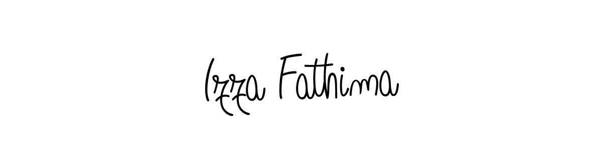How to make Izza Fathima name signature. Use Angelique-Rose-font-FFP style for creating short signs online. This is the latest handwritten sign. Izza Fathima signature style 5 images and pictures png