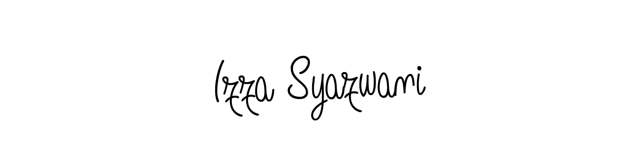 Make a beautiful signature design for name Izza Syazwani. With this signature (Angelique-Rose-font-FFP) style, you can create a handwritten signature for free. Izza Syazwani signature style 5 images and pictures png