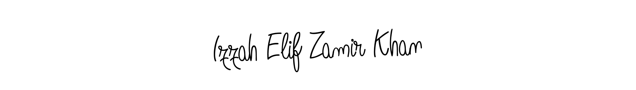 Also You can easily find your signature by using the search form. We will create Izzah Elif Zamir Khan name handwritten signature images for you free of cost using Angelique-Rose-font-FFP sign style. Izzah Elif Zamir Khan signature style 5 images and pictures png