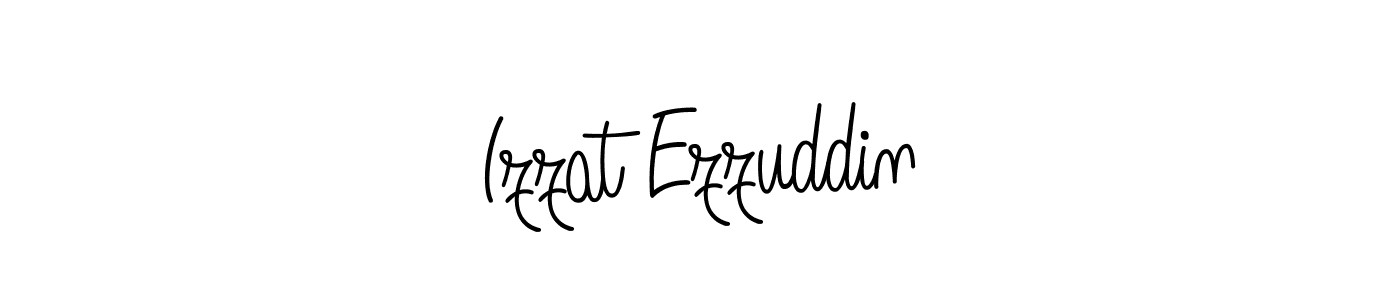 Use a signature maker to create a handwritten signature online. With this signature software, you can design (Angelique-Rose-font-FFP) your own signature for name Izzat Ezzuddin. Izzat Ezzuddin signature style 5 images and pictures png