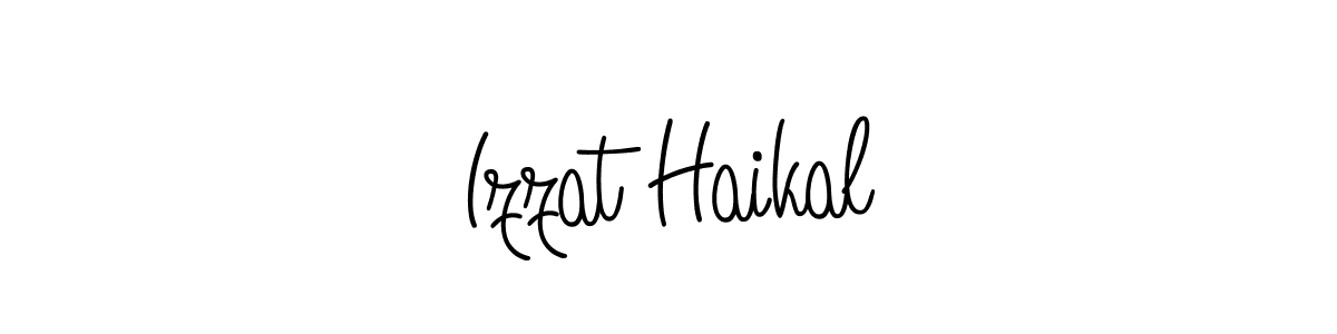 How to make Izzat Haikal name signature. Use Angelique-Rose-font-FFP style for creating short signs online. This is the latest handwritten sign. Izzat Haikal signature style 5 images and pictures png
