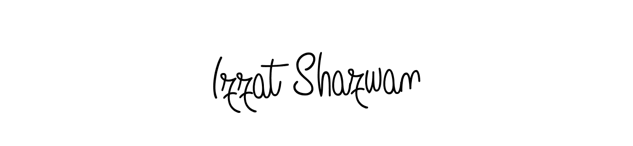 Use a signature maker to create a handwritten signature online. With this signature software, you can design (Angelique-Rose-font-FFP) your own signature for name Izzat Shazwan. Izzat Shazwan signature style 5 images and pictures png