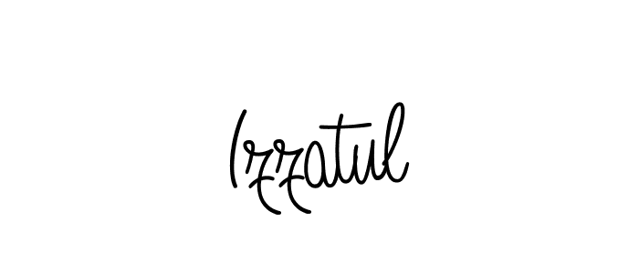 Create a beautiful signature design for name Izzatul. With this signature (Angelique-Rose-font-FFP) fonts, you can make a handwritten signature for free. Izzatul signature style 5 images and pictures png